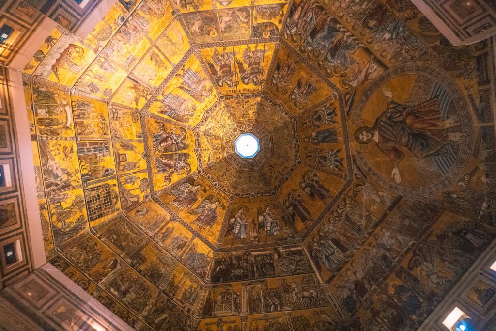 Złoty sufit w Baptysterium | Zwiedzanie Florencji. Informacje praktyczne