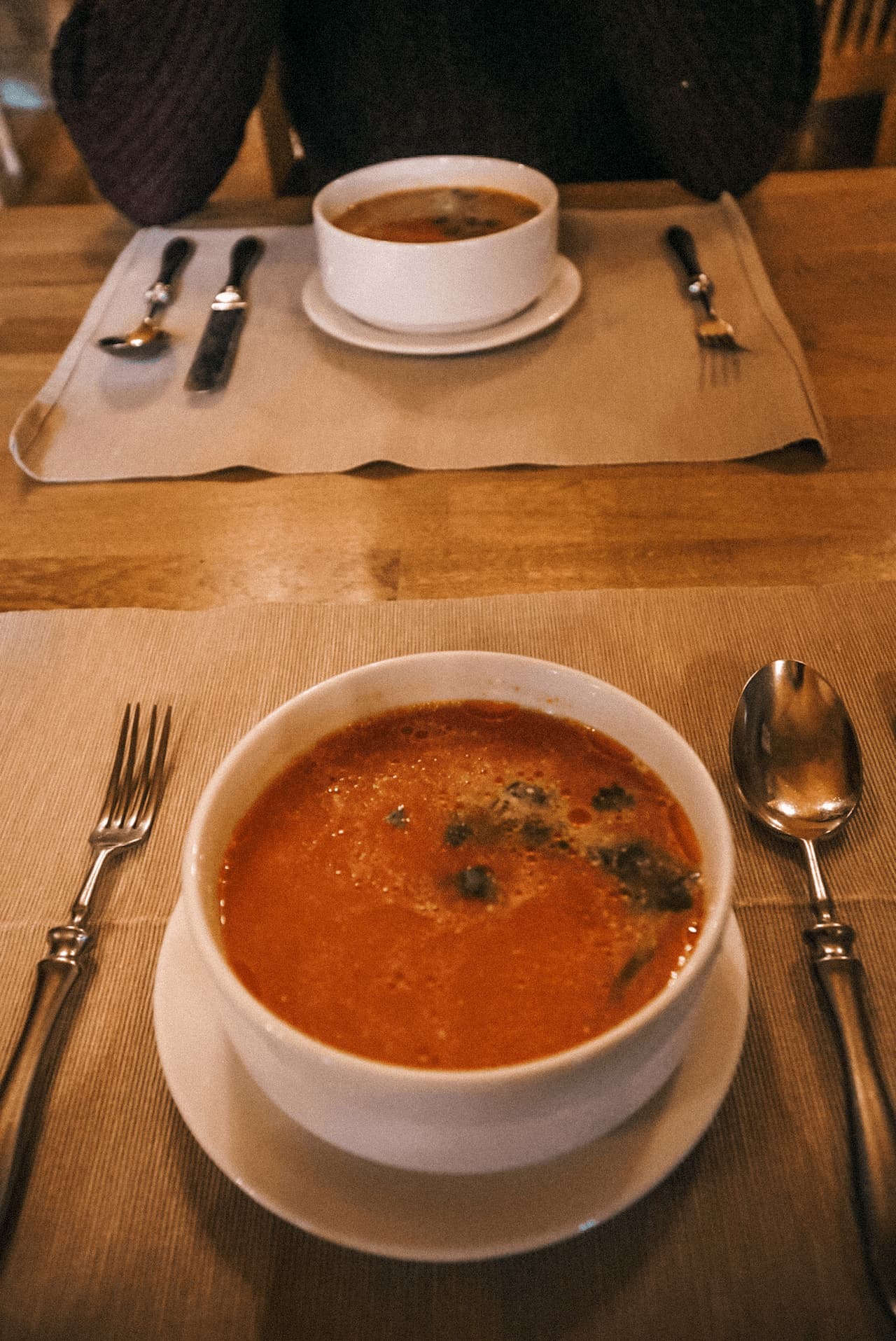Zupa pomidorowa w restauracji Villa Greta
