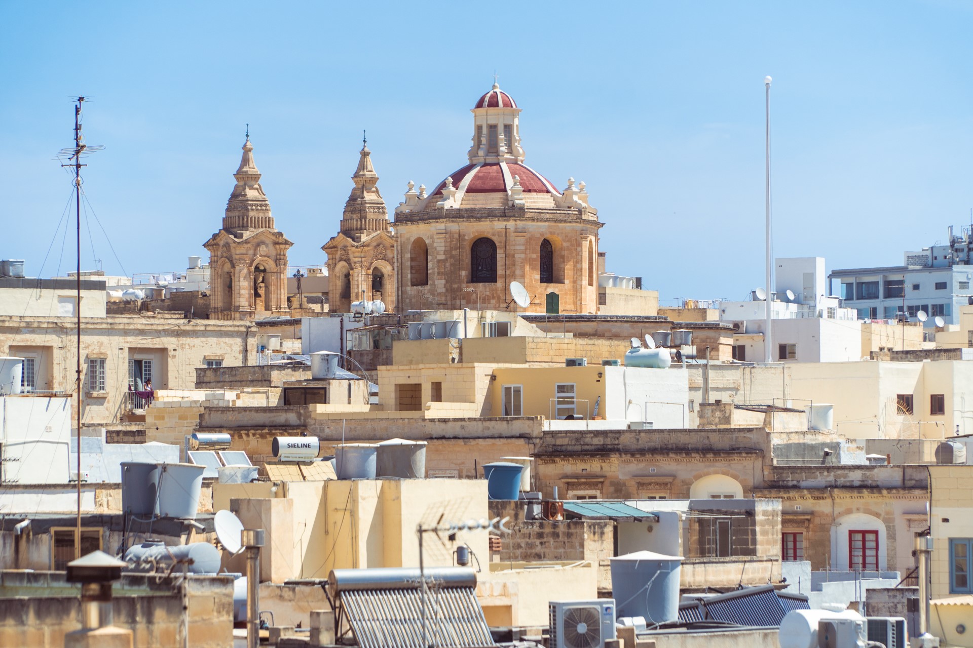 Panorama Sliemy z tarasu | Zwiedzanie Malty
