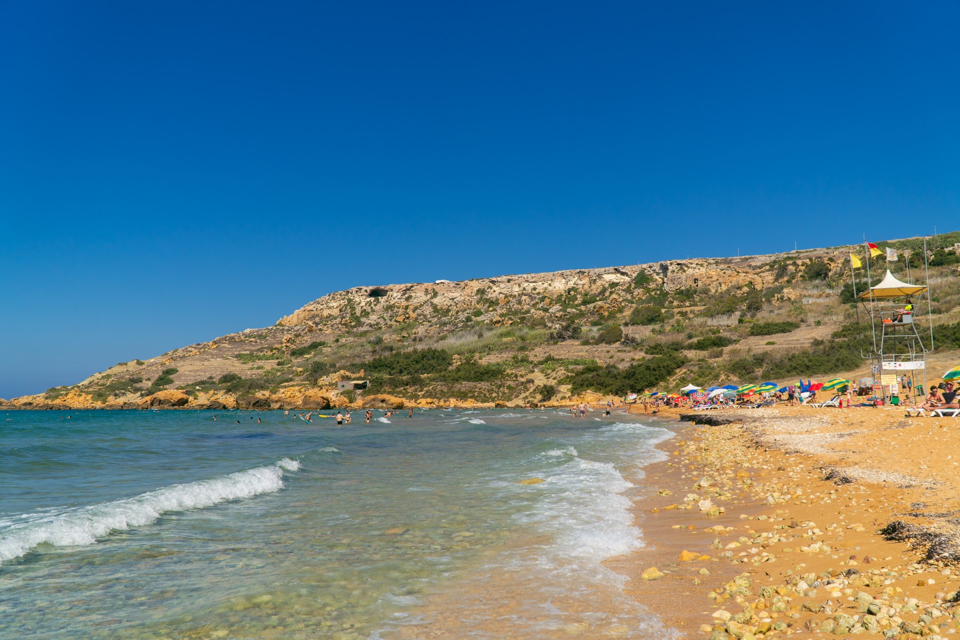 Największa piaszczysta plaża Ramla na Gozo | Zwiedzanie Malty