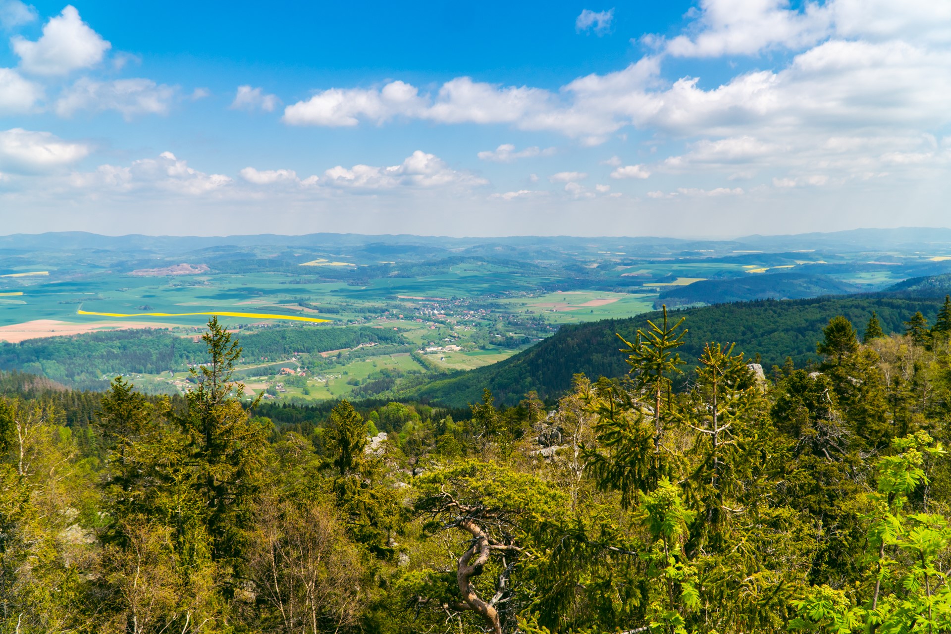 Panorama Dolnego Śląska ze Szczelińca | Góry Stołowe