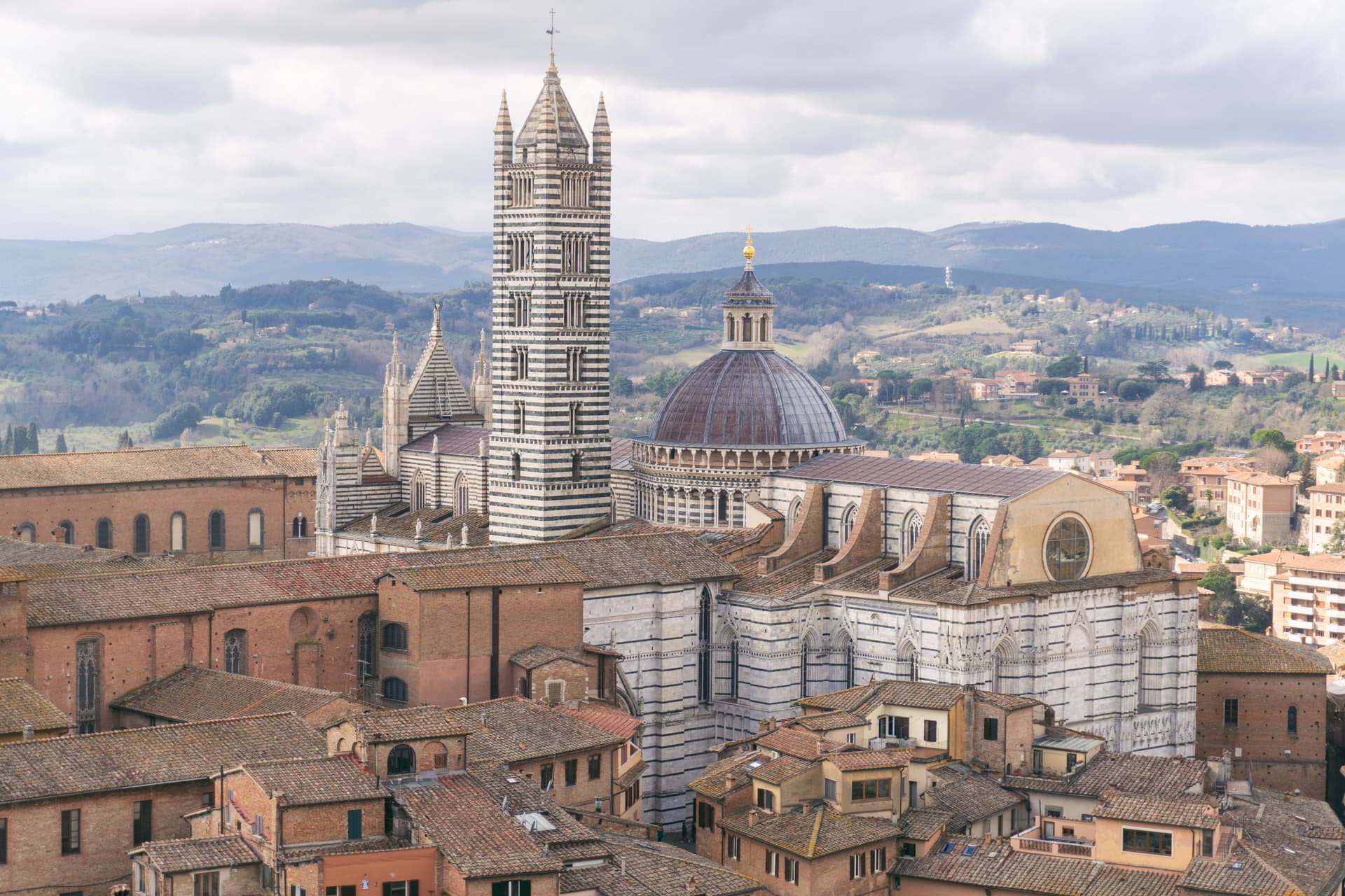Siena i widok na Duomo