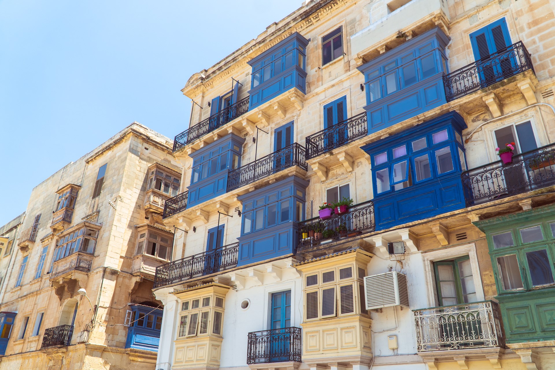 Balkony w Vallettcie | Tydzień na Malcie