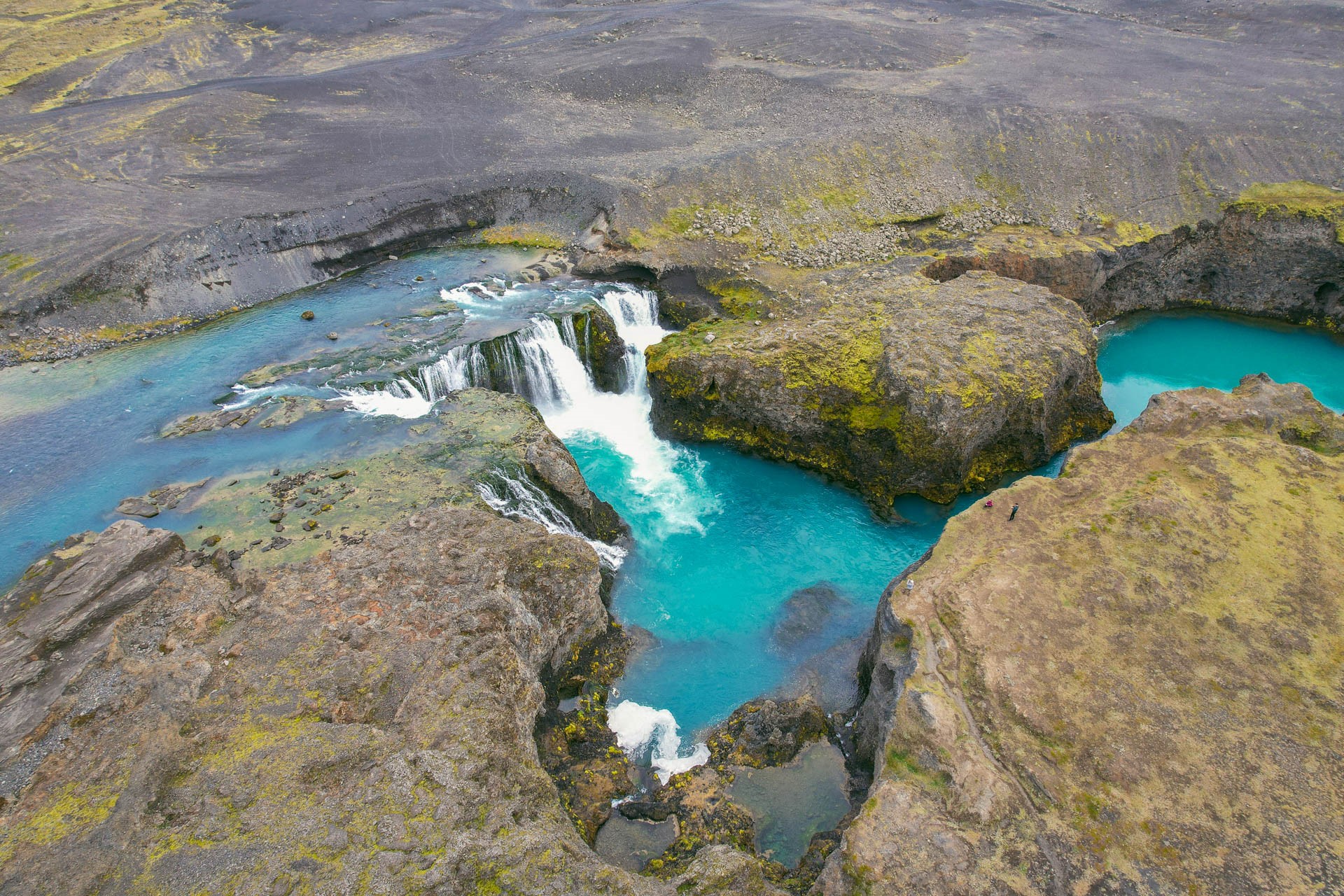 Wodospad w interiorze Islandii | Islandzkie wodospady