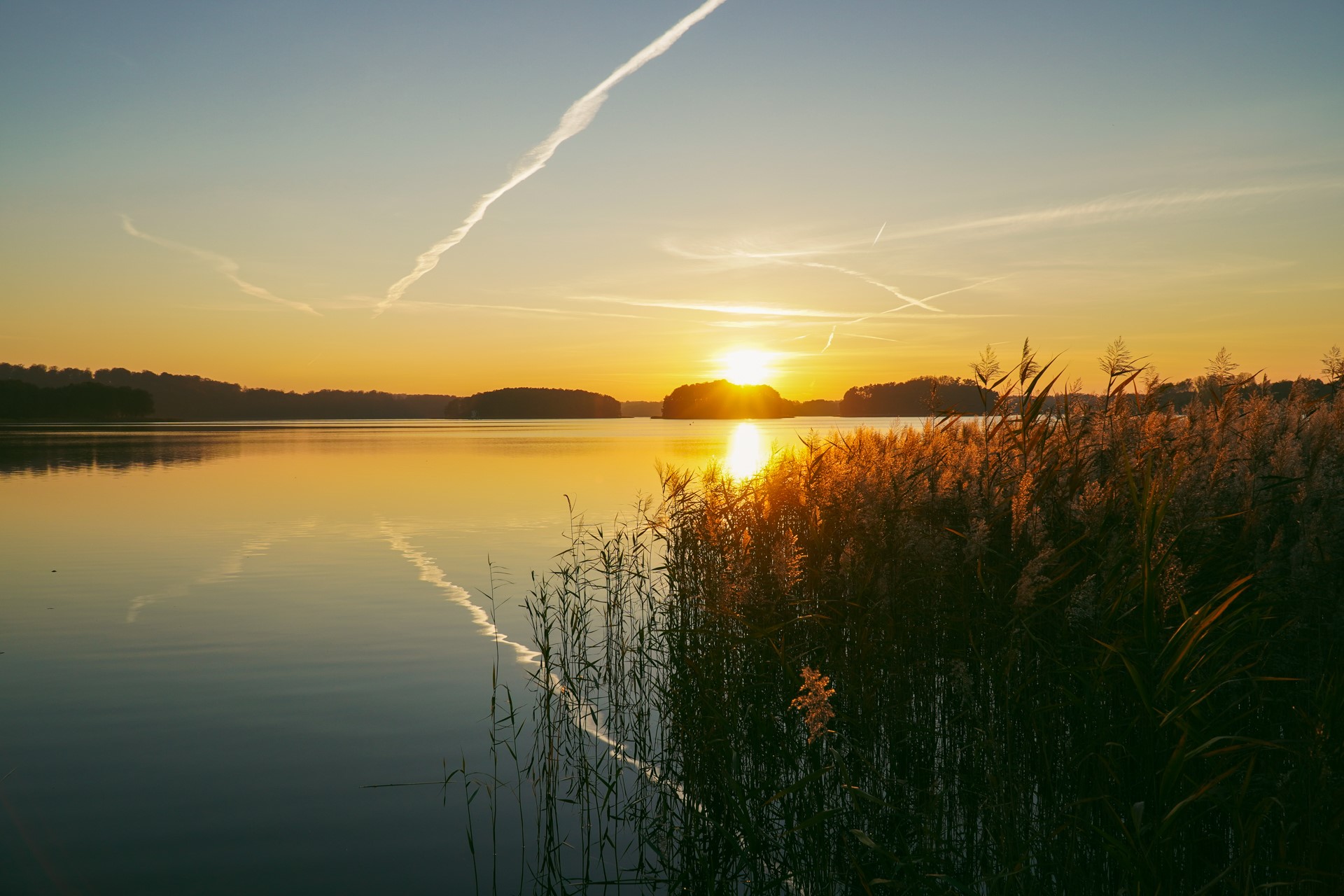 Zachód słońca nad Jeziorem Barlineckim | Pojezierze Myśliborskie