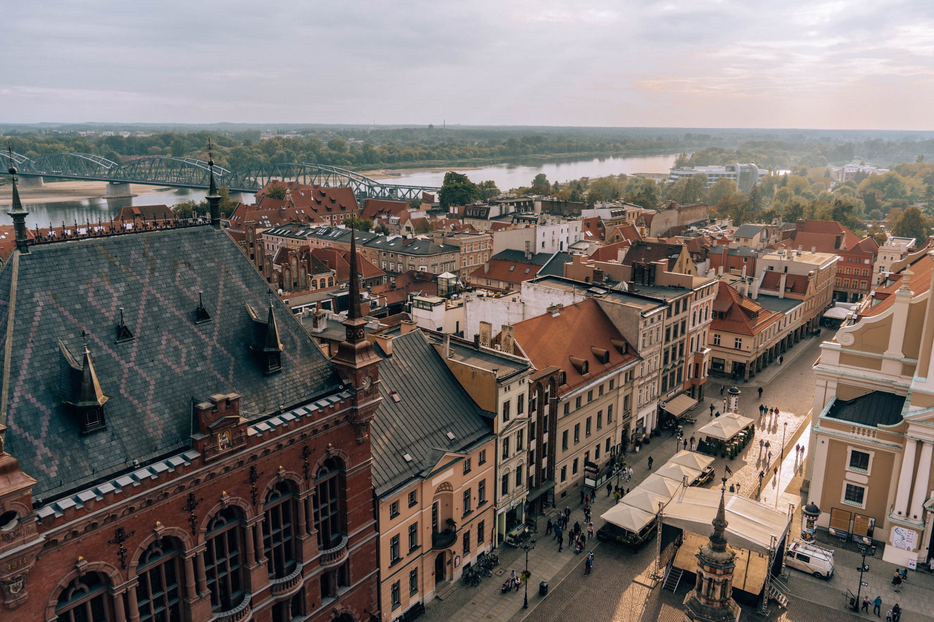 Panorama miasta z punktu widokowego w ratuszu | Weekend w Toruniu