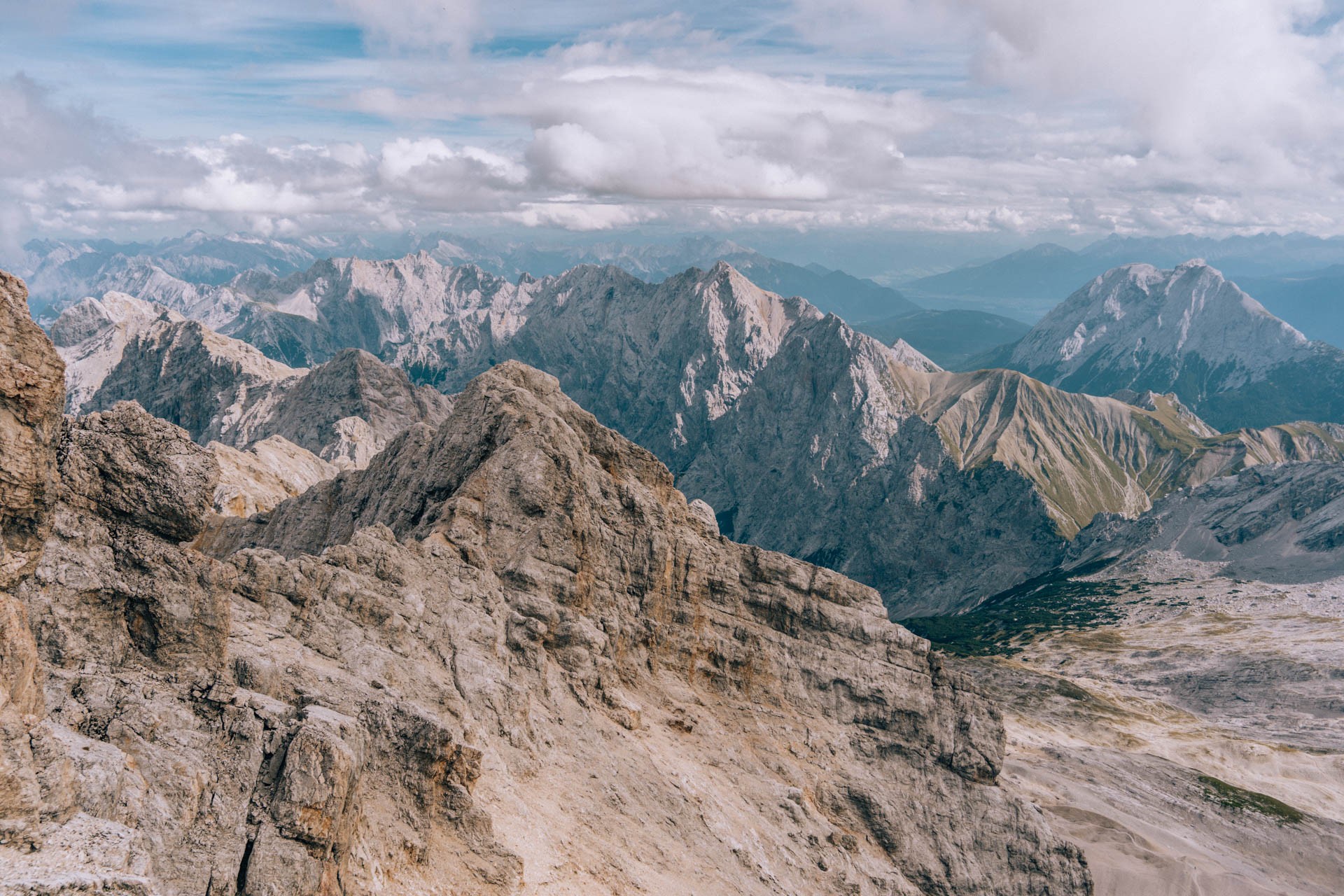 Widok z góry Zugspitze Zwiedzanie Bawarii
