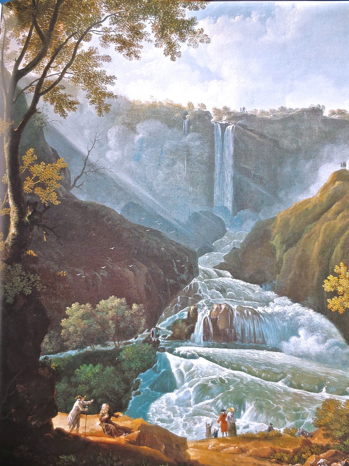 Obraz Thomasa Patcha „Cascata di Terni”, 1745 – przedstawienie wodospadu Marmore w Umbrii, Palazzo Montani