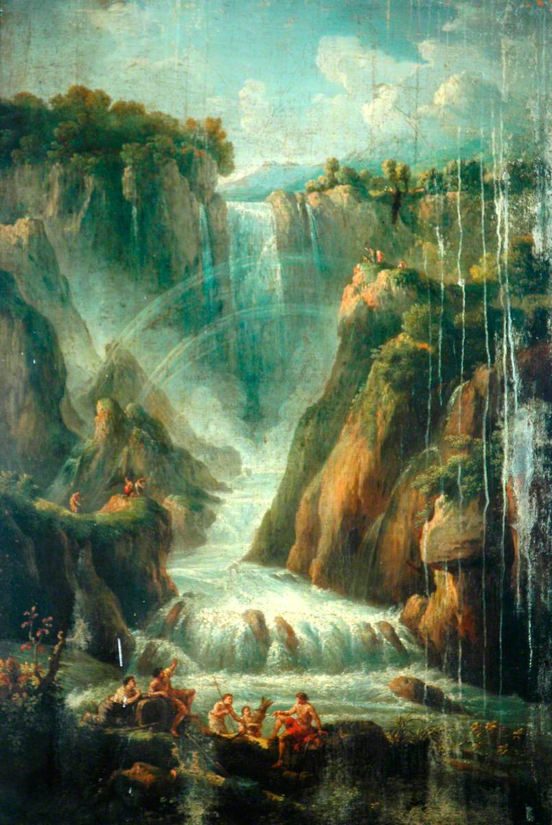 Obraz Jana Fransa van Bloemena „Cascata delle Marmore w Terni” – pejzaż włoski z XVIII w., kolekcja Kirklees Museums and Galleries.